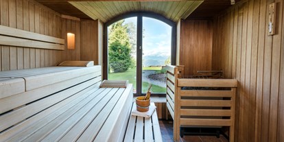 Wellnessurlaub - Nuad Thai Yoga Körperarbeit - Panorama-Sauna im Alpenwelt SPA - Inntalerhof - DAS Panoramahotel