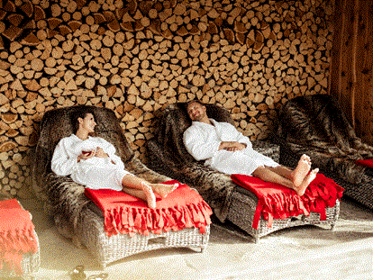 Wellnessurlaub - Hamam - Relaxen auf den Liegen ©Staudacherhof - Staudacherhof