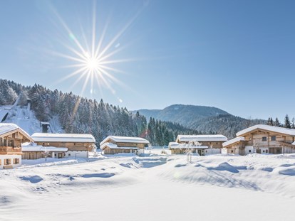Wellnessurlaub - Umgebungsschwerpunkt: See - Das Chaletdorf im Winter - Gut Steinbach Hotel und Chalets