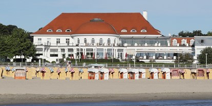 Wellnessurlaub - Schleswig-Holstein - Außenansicht vom Strand - ATLANTIC Grand Hotel Travemünde