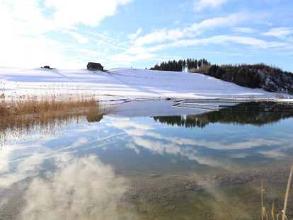 Wellnessurlaub - Pools: Sportbecken - Der See bietet im Winter eine ganz besonders entspannende Atmosphäre. - Haubers Naturresort