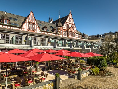 Wellnessurlaub - Hotel-Schwerpunkt: Wellness & Romantik - Mosel - Restaurant Terrasse - Moselschlösschen Spa & Resort