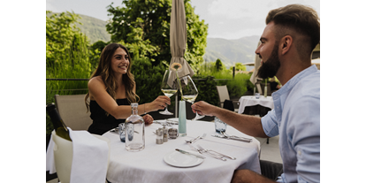 Wellnessurlaub - Preisniveau: gehoben - Andalo - Dinner an lauen Abenden auf unserer Terrasse - Hotel das stachelburg