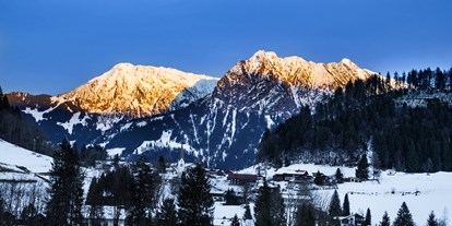 Wellnessurlaub - Lymphdrainagen Massage - Reuthe - Ausblick im Winter - Alpenhotel Oberstdorf