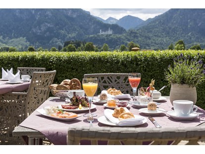 Wellnessurlaub - Bettgrößen: Doppelbett - Bad Wörishofen - Frühstück mit Blick auf Schloss Neuschwanstein - Hotel Das Rübezahl
