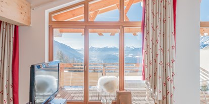 Wellnessurlaub - Biosauna - Seefeld in Tirol - Wohnkomfort in unserer Lichtblick Suite mit beeindruckendem Panoramablick - Inntalerhof - DAS Panoramahotel