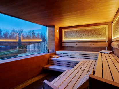 Wellnessurlaub - Finnische Sauna - Panoramasauna - Der Birkenhof Spa & Genuss Resort