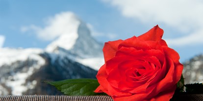 Wellnessurlaub - Gesichtsmassage - Zermatt - Aussicht von den Südzimmern Alpin und De Charme - Hotel Hemizeus und Iremia Spa