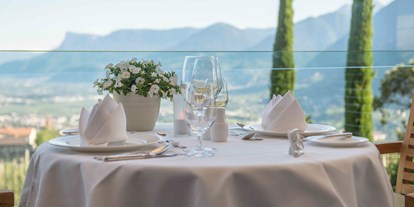 Wellnessurlaub - Biosauna - Latsch (Trentino-Südtirol) - Traumhafte Aussichten von der Terrasse - Hotel Patrizia