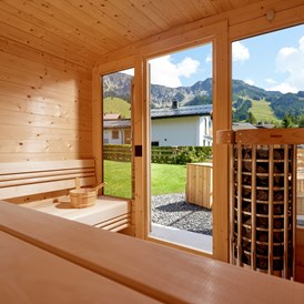 Wellnesshotel: Sauna von innen - BergBuddies